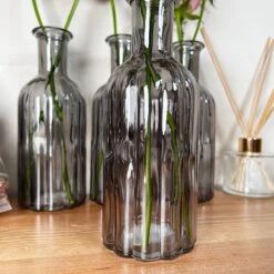 Darthome Limited Set Of 4 Smoky Grey Bottle Vases -Darthome Limited IMG E6200