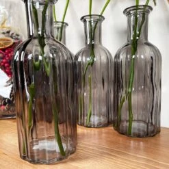 Darthome Limited Set Of 4 Smoky Grey Bottle Vases -Darthome Limited IMG E6202