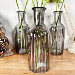 Darthome Limited Set Of 4 Smoky Grey Bottle Vases -Darthome Limited IMG E6205