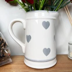 Darthome Limited Faded Grey Love Heart Jug Vase -Darthome Limited IMG E6211