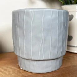 Darthome Limited Striped Pastel Grey Pot Cover -Darthome Limited IMG E6221