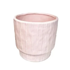 Darthome Limited Striped Pastel Pink Pot Cover -Darthome Limited IMG E6233copy
