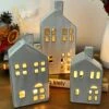 Darthome Limited Ceramic Christmas House Tealight Holders