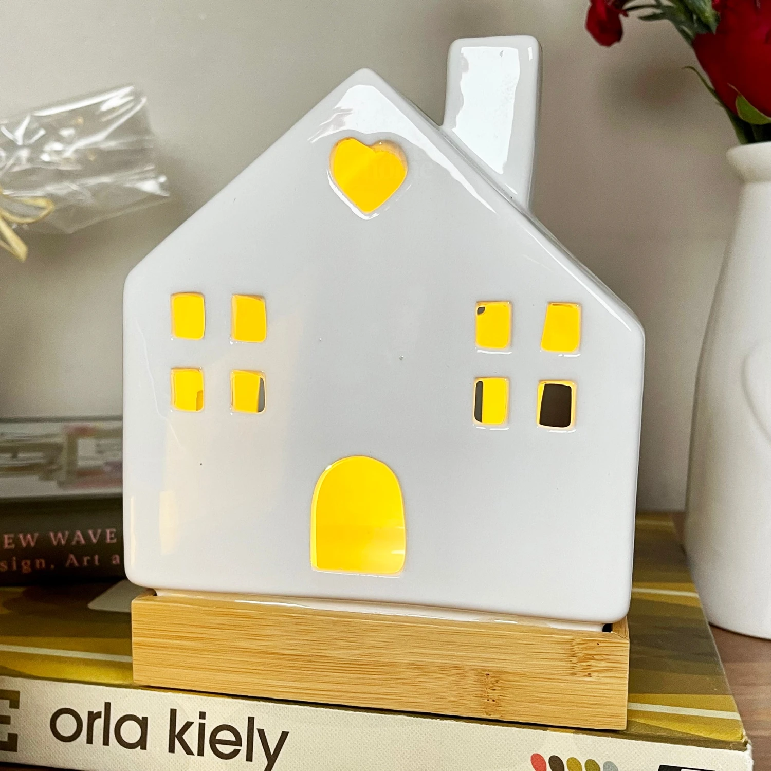 Darthome Limited Light Up Ceramic House Ornaments With Wood Base 3 Darthome Limited Light Up Ceramic House Ornaments With Wood Base - Image 3