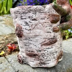 Darthome Limited Cement Sloth Planter - Birch Tree Log -Darthome Limited IMG E6343 edited47
