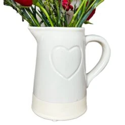Darthome Limited Two Tone Embossed Heart Jug Vase 15 Darthome Limited Two Tone Embossed Heart Jug Vase -Darthome Limited IMG E6375copy