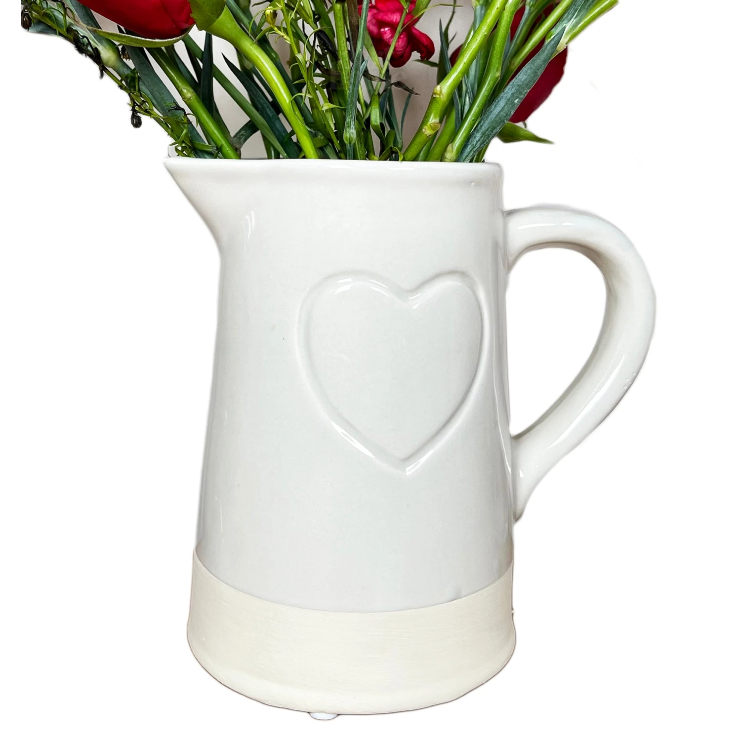 Darthome Limited Two Tone Embossed Heart Jug Vase 8 Darthome Limited Two Tone Embossed Heart Jug Vase - Image 8