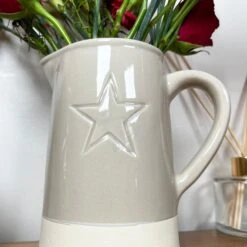 Darthome Limited Two Tone Embossed Star Jug Vase -Darthome Limited IMG E6385