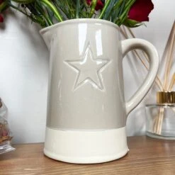 Darthome Limited Two Tone Embossed Star Jug Vase -Darthome Limited IMG E6386