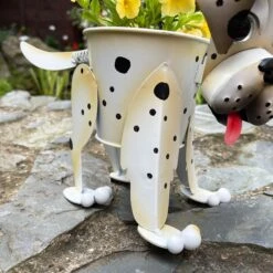 Darthome Limited Metal Wobbly Dalmation Dog Planter -Darthome Limited IMG E6408 edited109