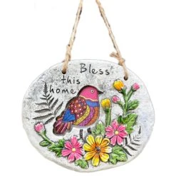 Darthome Limited Bless This Home Cement Hanging Plaque -Darthome Limited IMG E6477 edited170copy