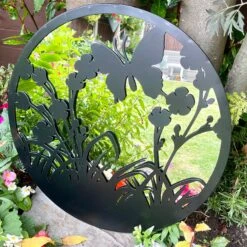 Darthome Limited Butterfly Flower Garden Silhouette Mirror -Darthome Limited IMG E6532 edited218