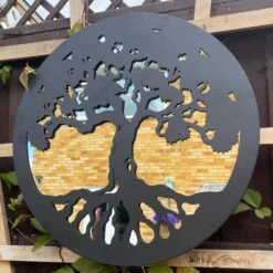 Darthome Limited Black Tree Of Life Garden Silhouette Mirror