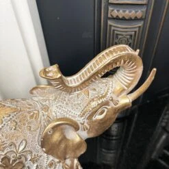 Darthome Limited Set Of 2 Gold Indian Elephant Ornaments -Darthome Limited IMG E6557