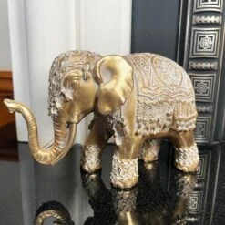 Darthome Limited Set Of 2 Gold Indian Elephant Ornaments -Darthome Limited IMG E6562