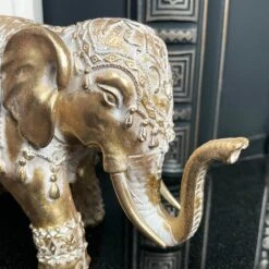 Darthome Limited Set Of 2 Gold Indian Elephant Ornaments -Darthome Limited IMG E6567