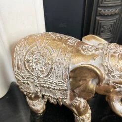 Darthome Limited Set Of 2 Gold Indian Elephant Ornaments -Darthome Limited IMG E6569
