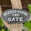 Darthome Limited Black Cast Iron Please Close The Gate Sign