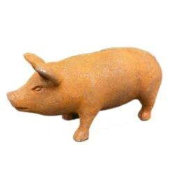 Darthome Limited Rust Cast Iron Pig Garden Statue 16cm -Darthome Limited IMG E6613 edited297copy