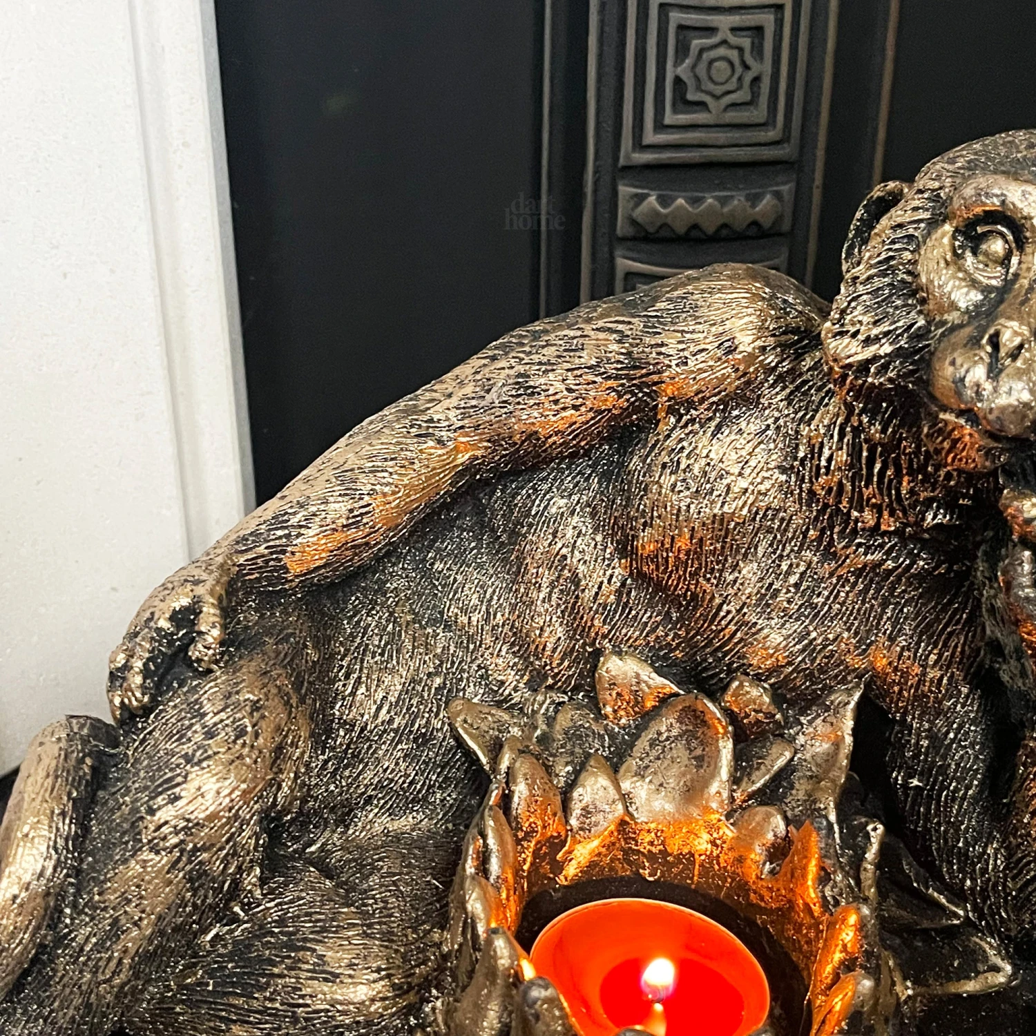Darthome Limited Gold Lying Monkey Tealight Holder 3 Darthome Limited Gold Lying Monkey Tealight Holder - Image 3