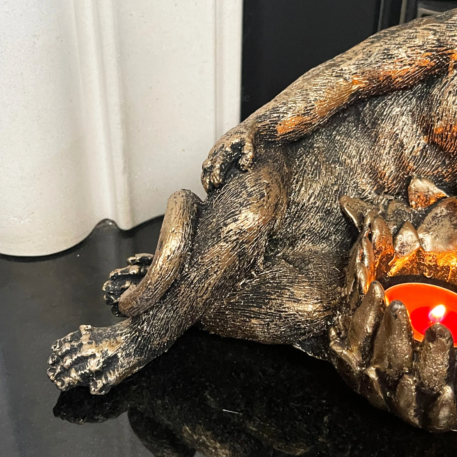 Darthome Limited Gold Lying Monkey Tealight Holder 4 Darthome Limited Gold Lying Monkey Tealight Holder - Image 4