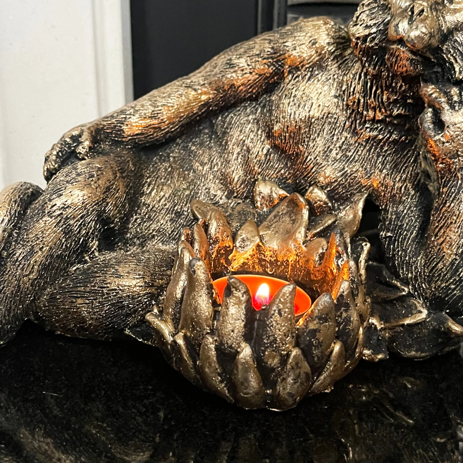 Darthome Limited Gold Lying Monkey Tealight Holder 5 Darthome Limited Gold Lying Monkey Tealight Holder - Image 5