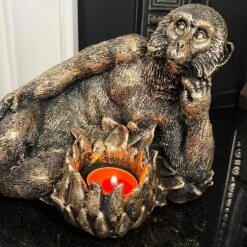 Darthome Limited Gold Lying Monkey Tealight Holder 16 Darthome Limited Gold Lying Monkey Tealight Holder -Darthome Limited IMG E6666