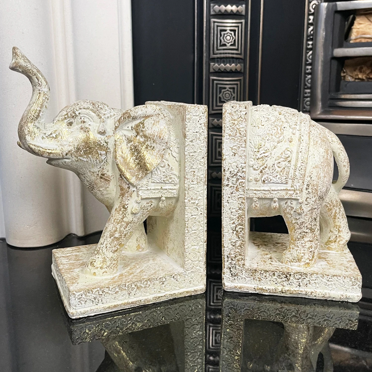Darthome Limited Set Of 2 Indian Elephant Bookends 1 Darthome Limited Set Of 2 Indian Elephant Bookends