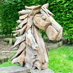 Darthome Limited Teak Root Horse Head Sculpture