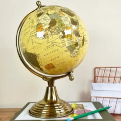 Darthome Limited World Globe On Vintage Gold Stand -Darthome Limited IMG E6900 edited73