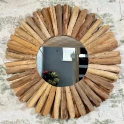 Darthome Limited Driftwood Round Mirror 80cm