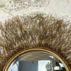 Darthome Limited Extra Large Gold Wire Sunburst Wall Mirror -Darthome Limited IMG E6933