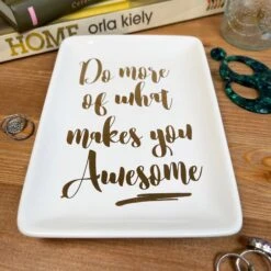 Darthome Limited White Rectangular Trinket Dish - What Makes You Awesome -Darthome Limited IMG E6937 edited91