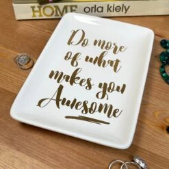 Darthome Limited White Rectangular Trinket Dish - What Makes You Awesome -Darthome Limited IMG E6940 edited94