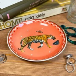 Darthome Limited Round Peach Tiger Trinket Dish -Darthome Limited IMG E6951 edited104