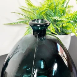 Darthome Limited Recycled Glass Dark Blue Bubble Vase -Darthome Limited IMG E6990