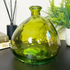 Darthome Limited Recycled Glass Green Bubble Vase -Darthome Limited IMG E6996