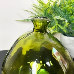 Darthome Limited Recycled Glass Green Bubble Vase -Darthome Limited IMG E7004