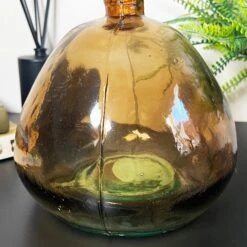 Darthome Limited Recycled Glass Brown Bubble Vase -Darthome Limited IMG E7013