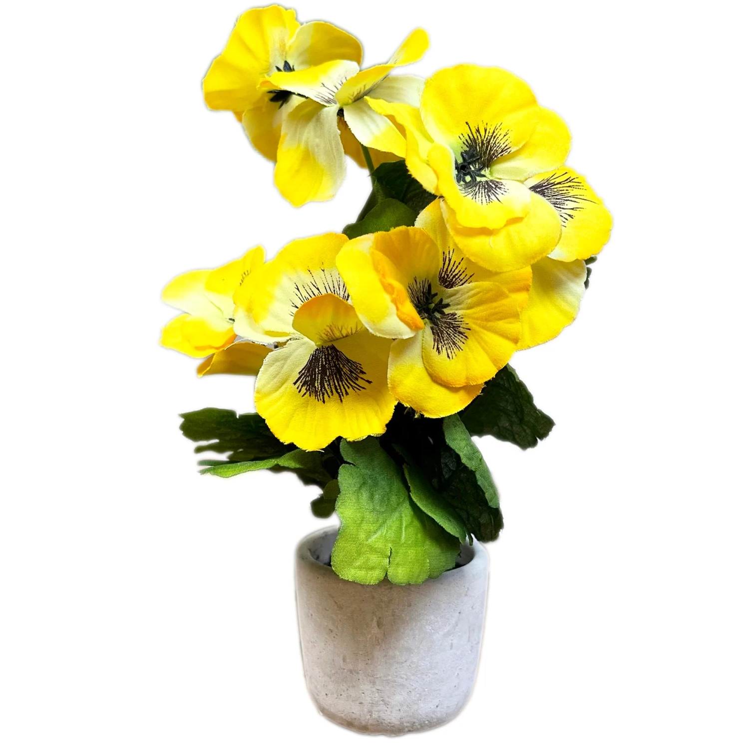 Darthome Limited Artificial Yellow Pansy In Pot 4 Darthome Limited Artificial Yellow Pansy In Pot - Image 4