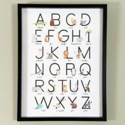Darthome Limited Animal Alphabet Learning Framed Print