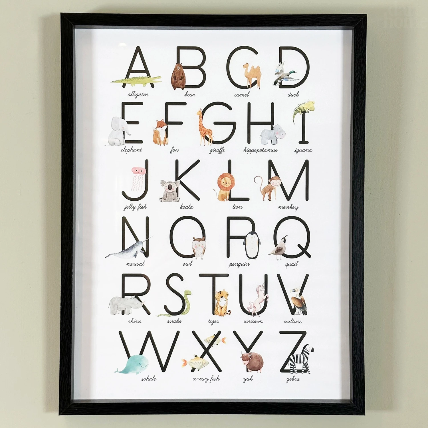 Darthome Limited Animal Alphabet Learning Framed Print 1 Darthome Limited Animal Alphabet Learning Framed Print
