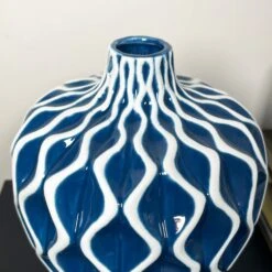 Darthome Limited Blue Wave Pattern Serenity Vase -Darthome Limited IMG E7065