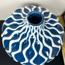 Darthome Limited Blue Wave Pattern Serenity Vase -Darthome Limited IMG E7066
