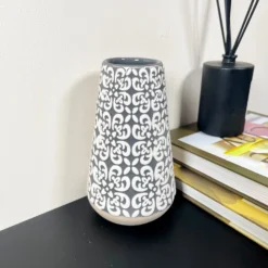 Darthome Limited Grey Embossed Oval Serenity Vase -Darthome Limited IMG E7079