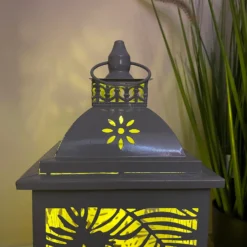Darthome Limited LED Grey Leaf Hurricane Lanterns -Darthome Limited IMG E7187 edited300