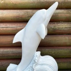 Darthome Limited White Dolphin Garden Ornament - Marble Resin 9 Darthome Limited White Dolphin Garden Ornament - Marble Resin -Darthome Limited IMG E7279 editedBE