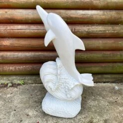 Darthome Limited White Dolphin Garden Ornament - Marble Resin 11 Darthome Limited White Dolphin Garden Ornament - Marble Resin -Darthome Limited IMG E7281 editedBG