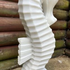 Darthome Limited White Seahorse Garden Ornament - Marble Resin 11 Darthome Limited White Seahorse Garden Ornament - Marble Resin -Darthome Limited IMG E7309 editedBX