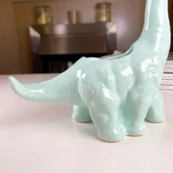 Darthome Limited Green Diplodocus Dinosaur Succulent Plant Pot -Darthome Limited IMG E7332 edited17